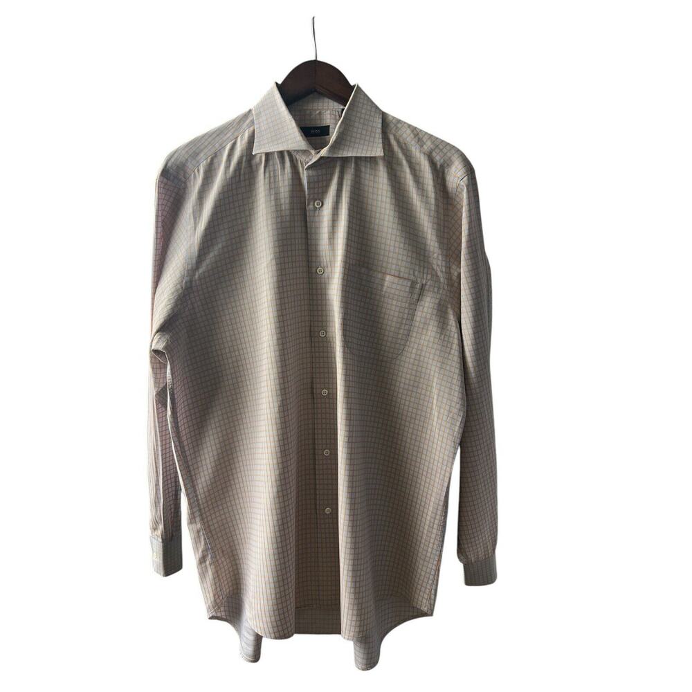 Boss Hugo Boss Mens 43 17 Slim Fit Long Sleeve Button Up Shirt